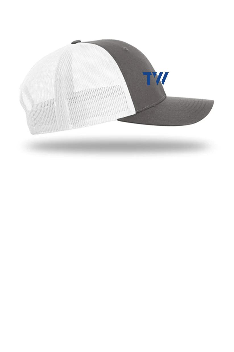 Richardson Low Pro Custom Trucker, Charcoal/ White [TW Constructors]