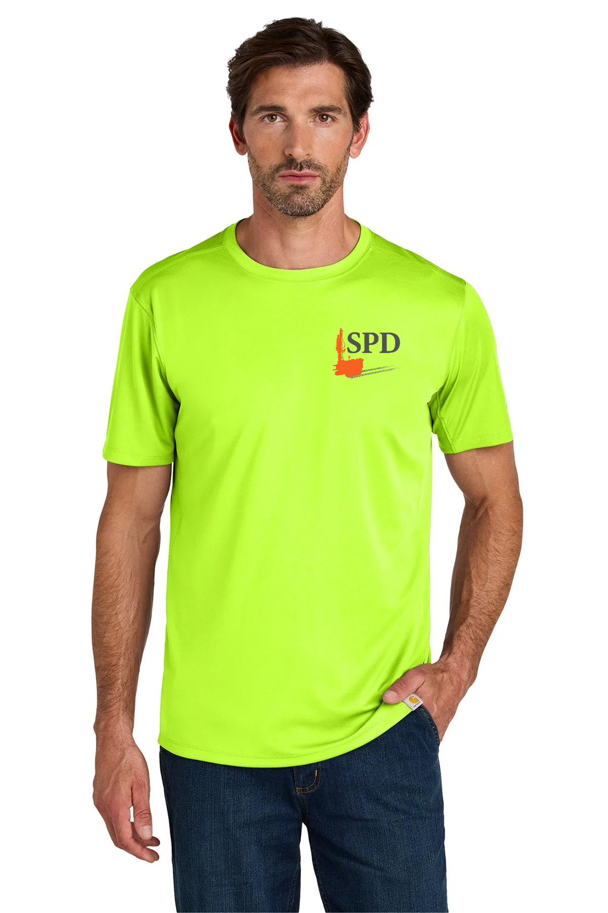 Carhartt Force Sun Defender Short Sleeve T-Shirt, Brite Lime [Solar Pile Driver]