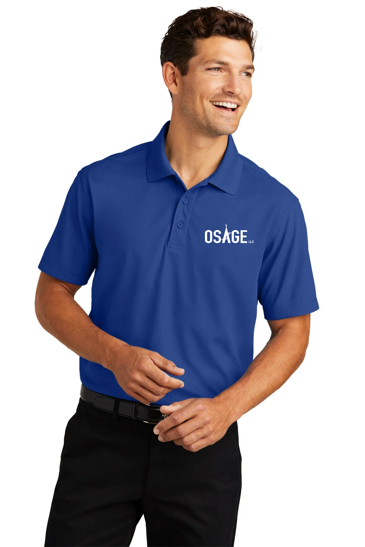 Port Authority Dry Zone Grid Polo, True Royal [Osage LLC]