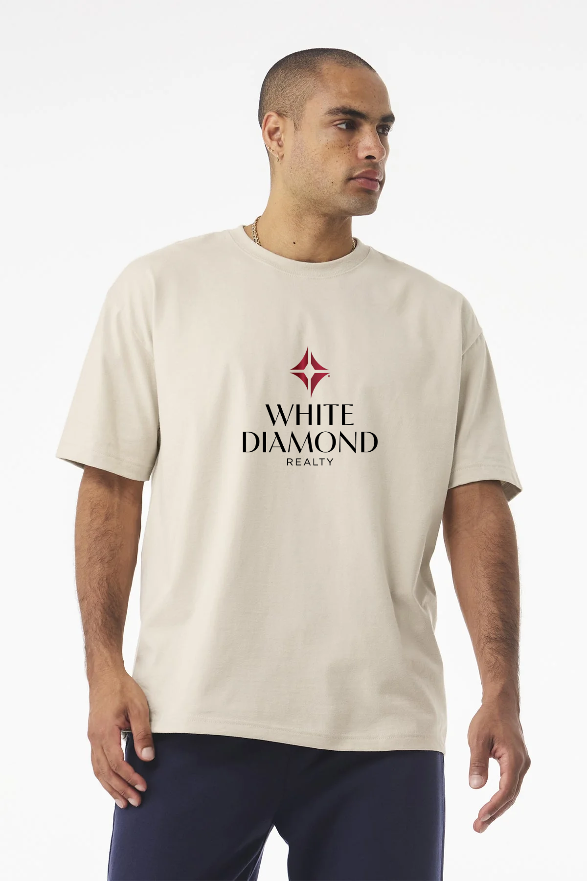 Bella Canvas Unisex Heavyweight Custom Tee's, Dust [White Diamond Realty]