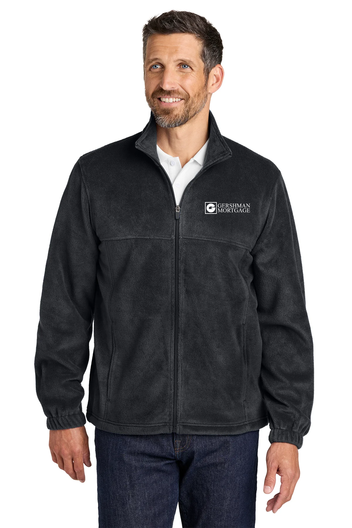 Port Authority Plush Fleece Full-Zip Jacket, Black [Gershman Mortgage]