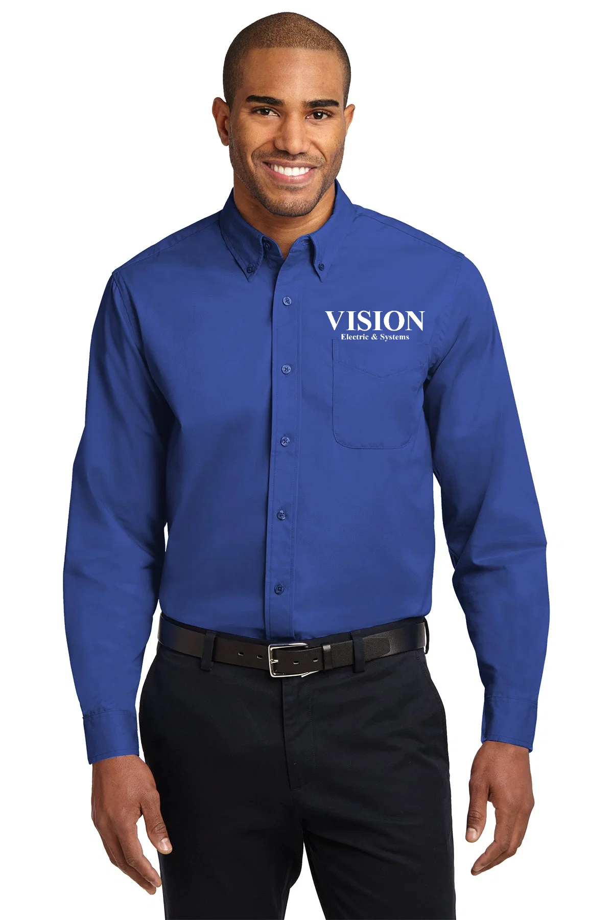 Port Authority Easy Care Custom Shirts, Royal/ Classic Navy [Vision Electric and Systems]