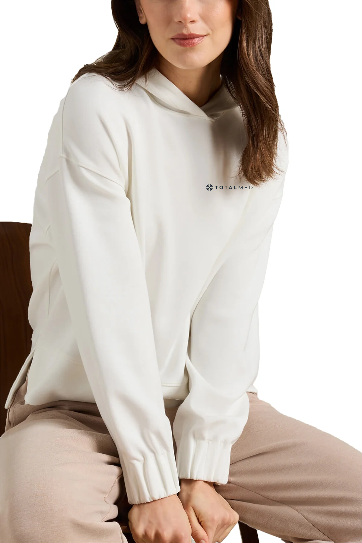 Peter Millar Women's Flora Knit Custom Hoodies, White [TotalMed SURGE Store]