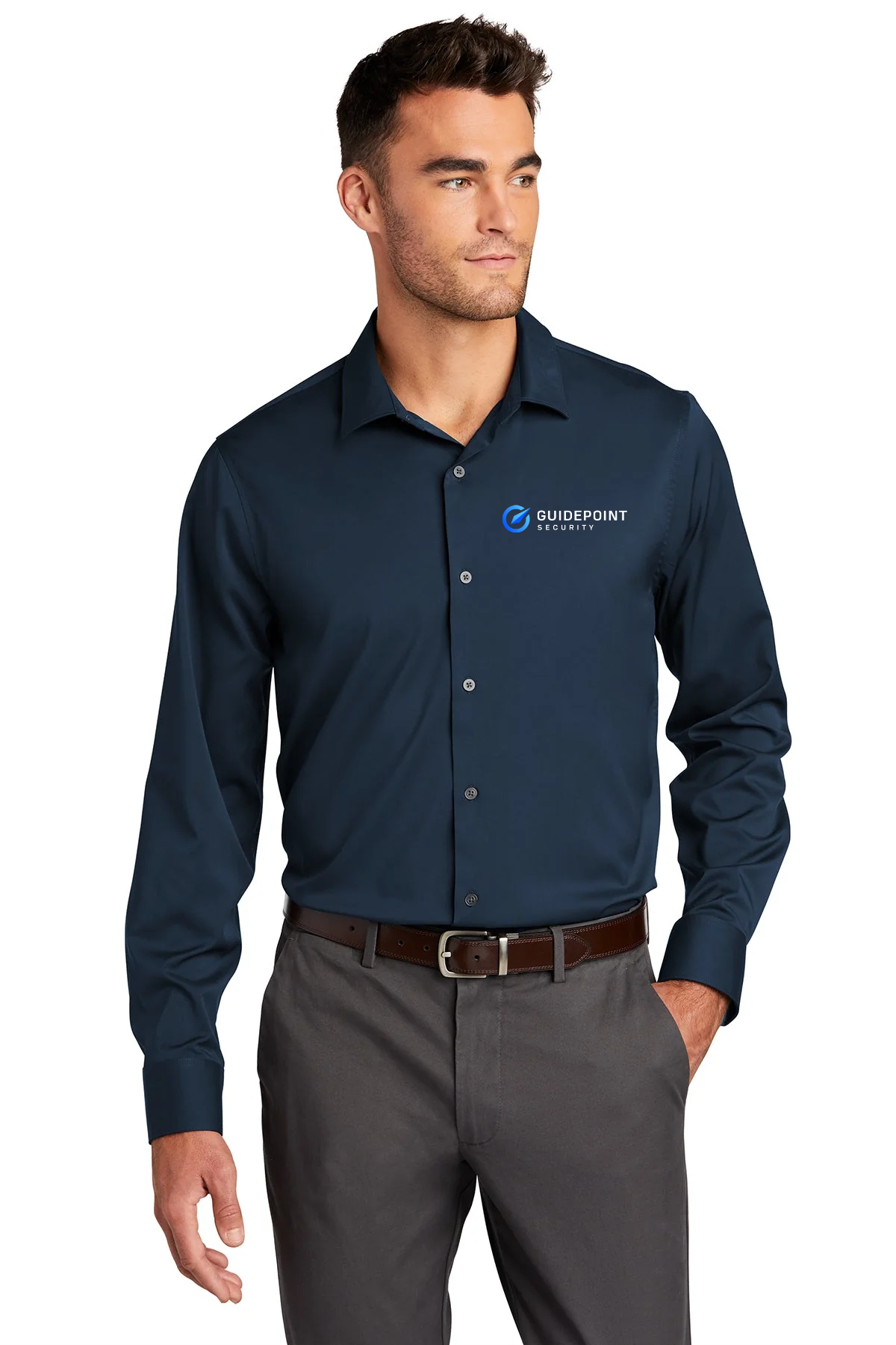 Port Authority City Branded Stretch Tunics, River BlueNavy [GuidePoint Security]