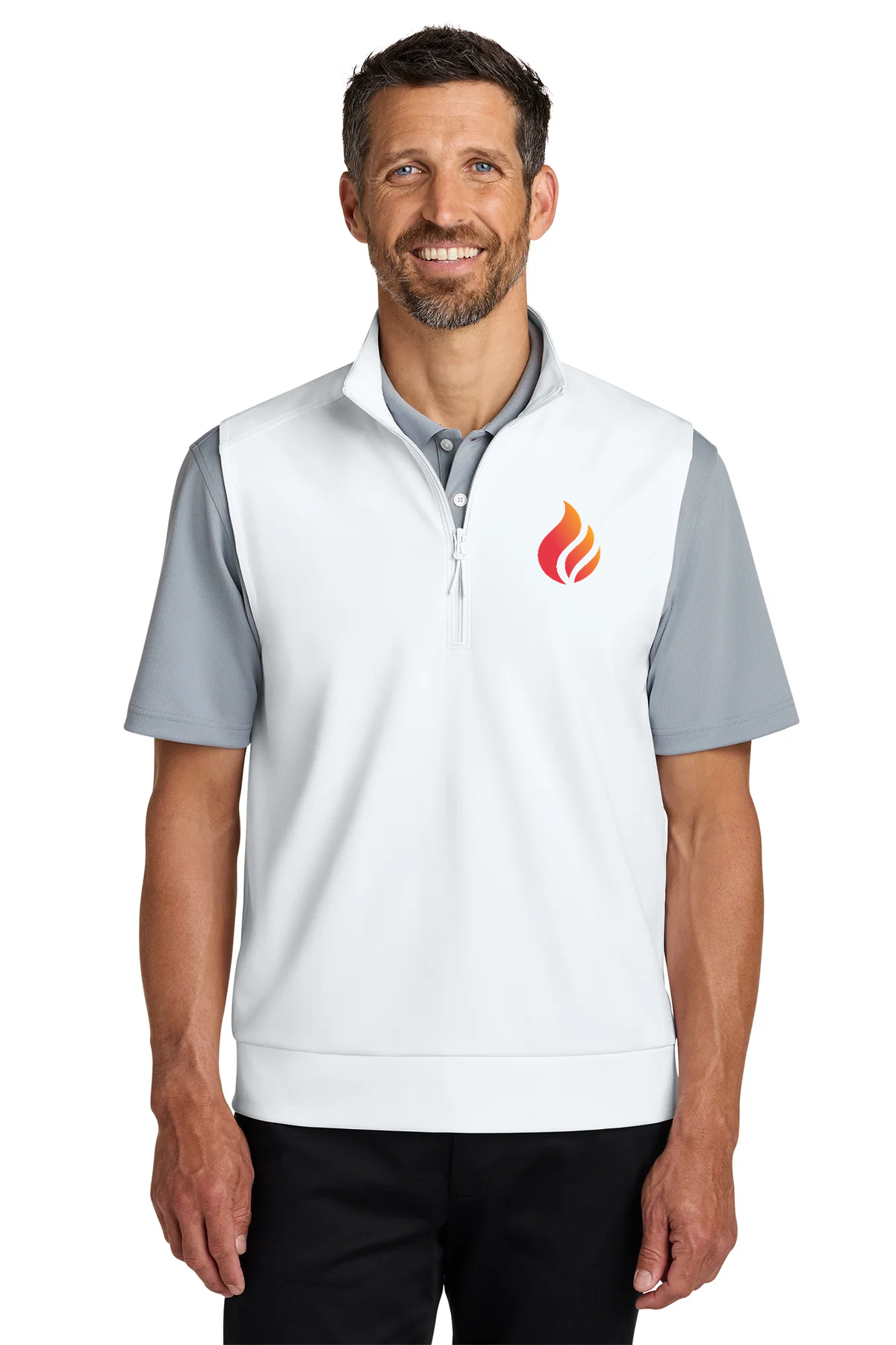 Port Authority C-FREE Double Knit 1/4-Zip Vest, White [Fire Solutions]