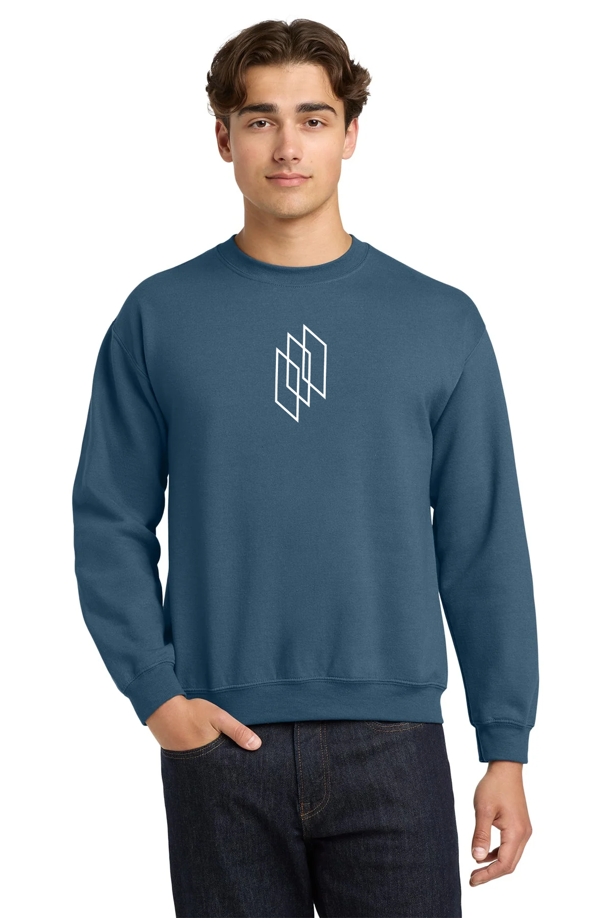 Gildan Heavy Blend Crewneck Sweatshirt Indigo Blue [Glazing Solutions]