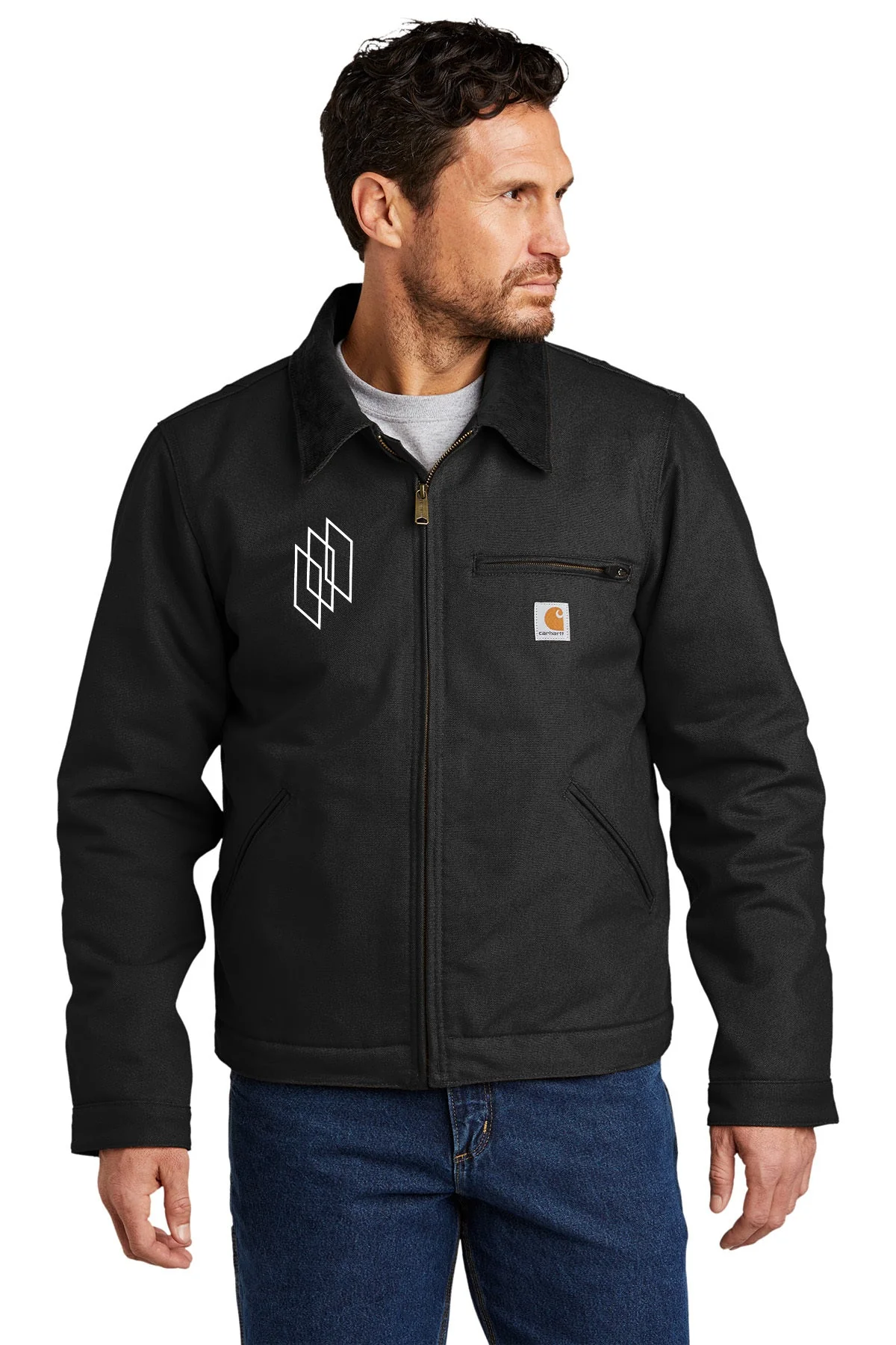 Carhartt Tall Duck Detroit Branded Jackets, Black [Glazing Solutions]