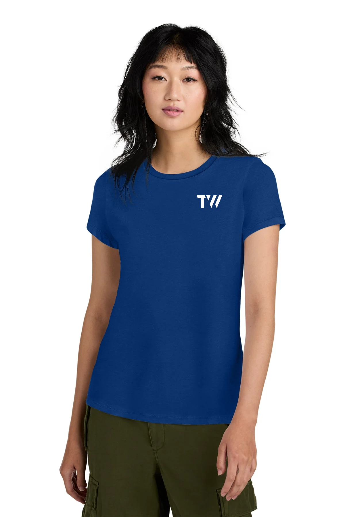 District Women’s Perfect Weight Custom Tees, Deep Royal [TW Constructors]