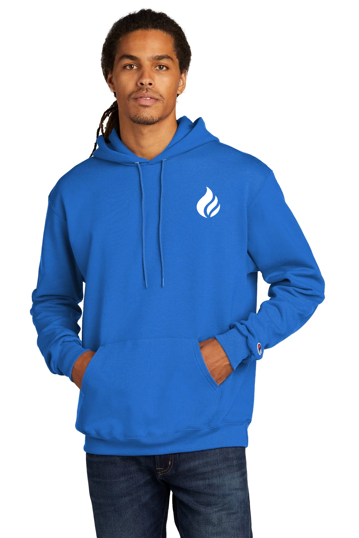 Champion Eco Fleece Pullover Hoodie, Royal Blue [Fire Solutions]