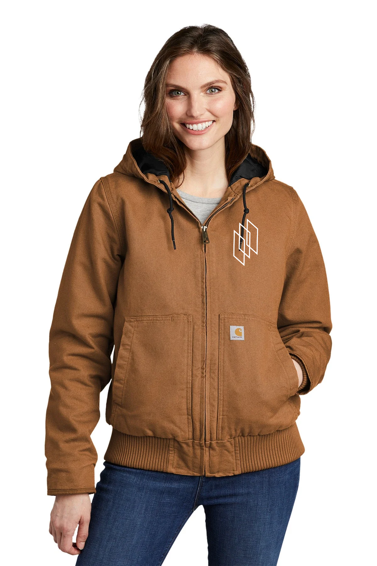 Carhartt Womens Washed Duck Jacket, Carhartt Brown [Glazing Solutions]