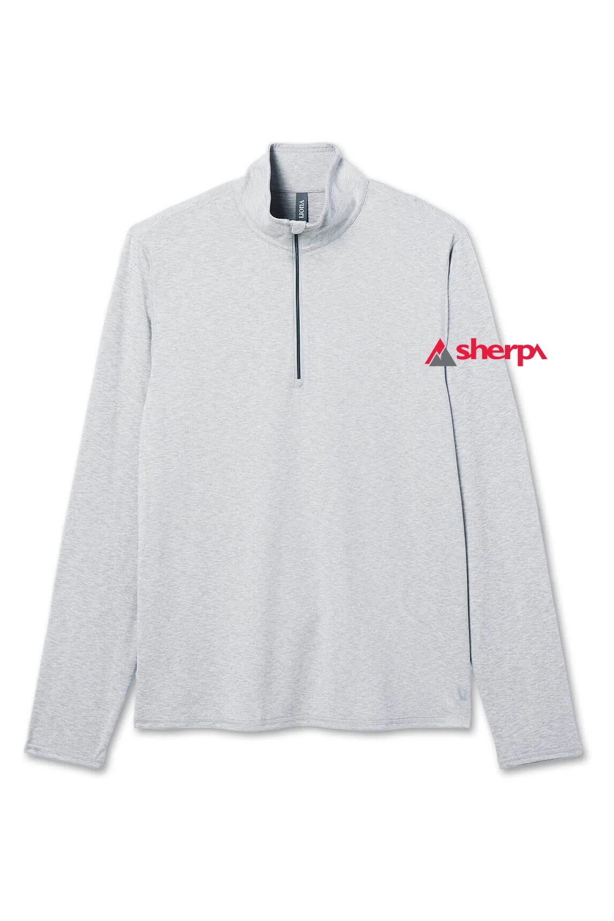 Vuori Men's 2.0 Ease Performance Custom 1/2 Zips, Light Heather Grey [Sherpa LLC]