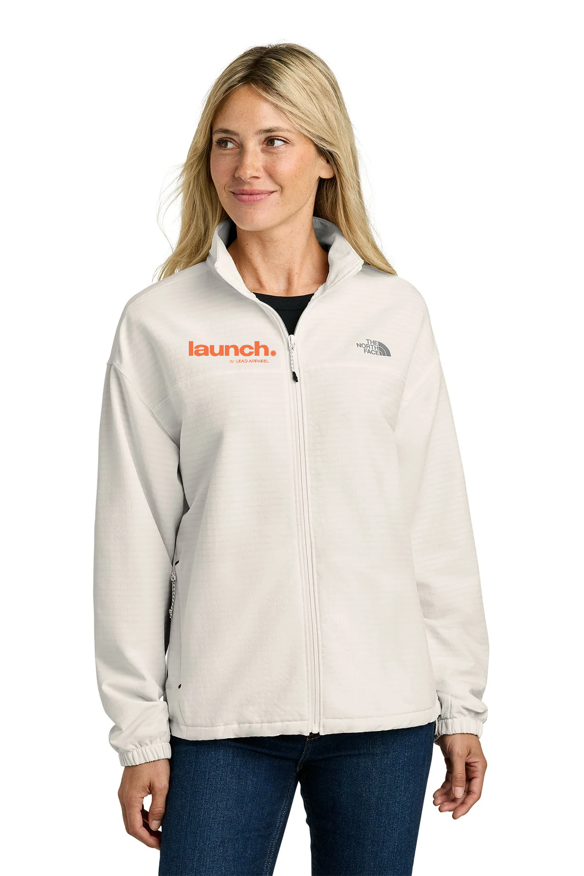 The North Face Womens Mountain Horizon Custom Jackets, White Dune [Launch]