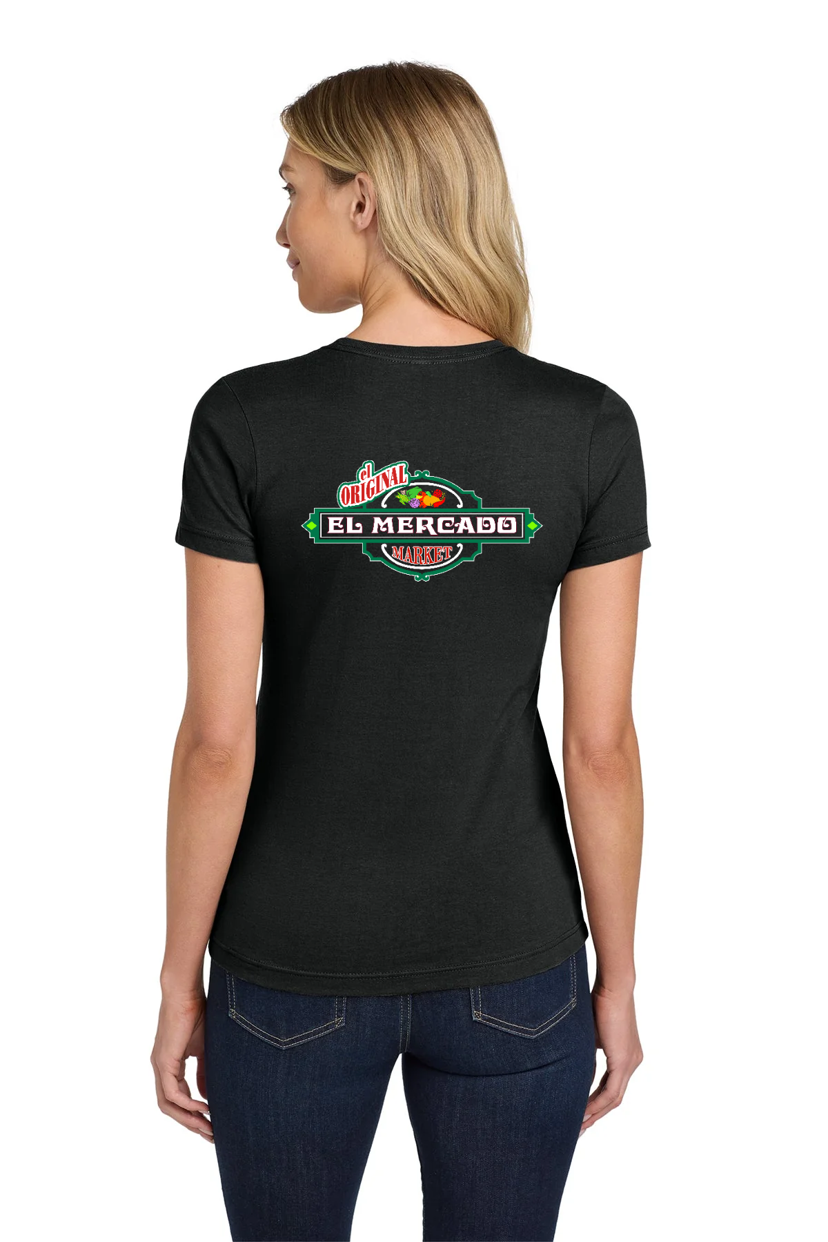 Gildan Softstyle Ladies T Shirt Black [El Mercado Market]