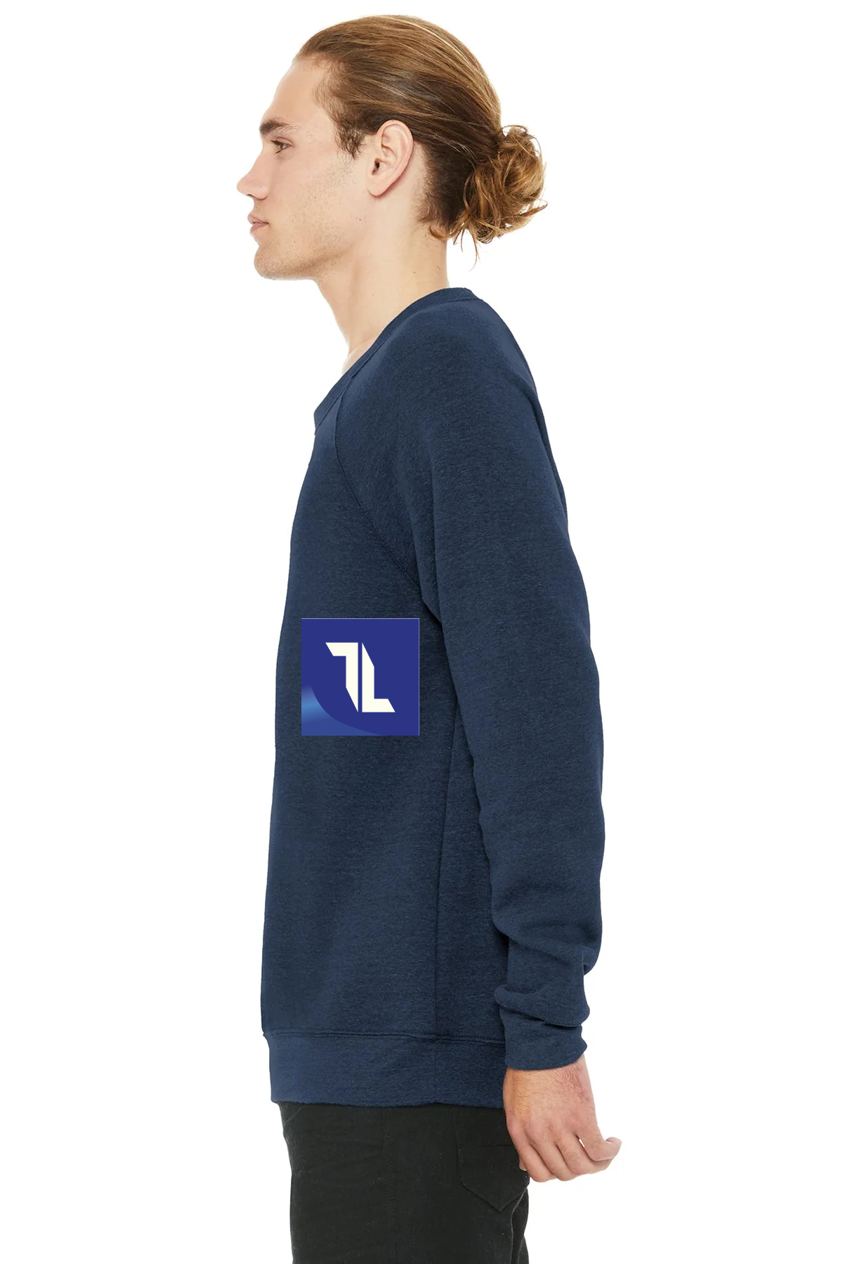 Bella Canvas Unisex Sponge Fleece Crewneck Sweatshirt, Navy [Tetralogicx]