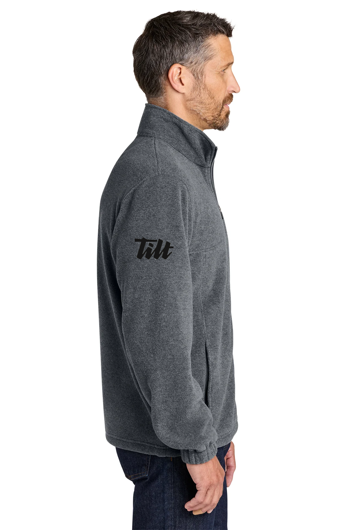 Port Authority Plush Fleece Full-Zip Jacket, Storm Grey Heather [TESTFAZIL3]