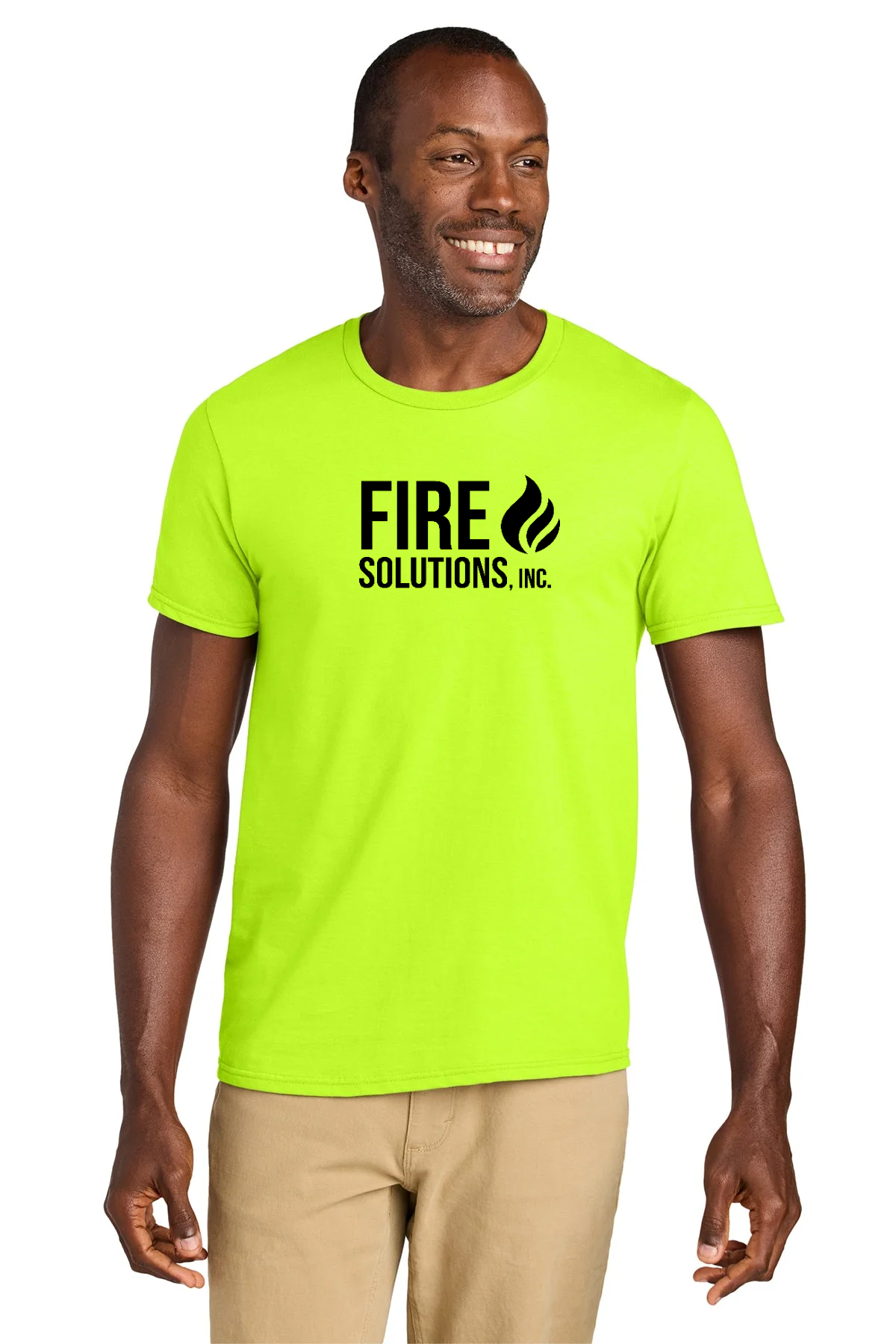 Jerzees Classics Unisex Cotton Custom T-Shirts, Safety Green [Fire Solutions]