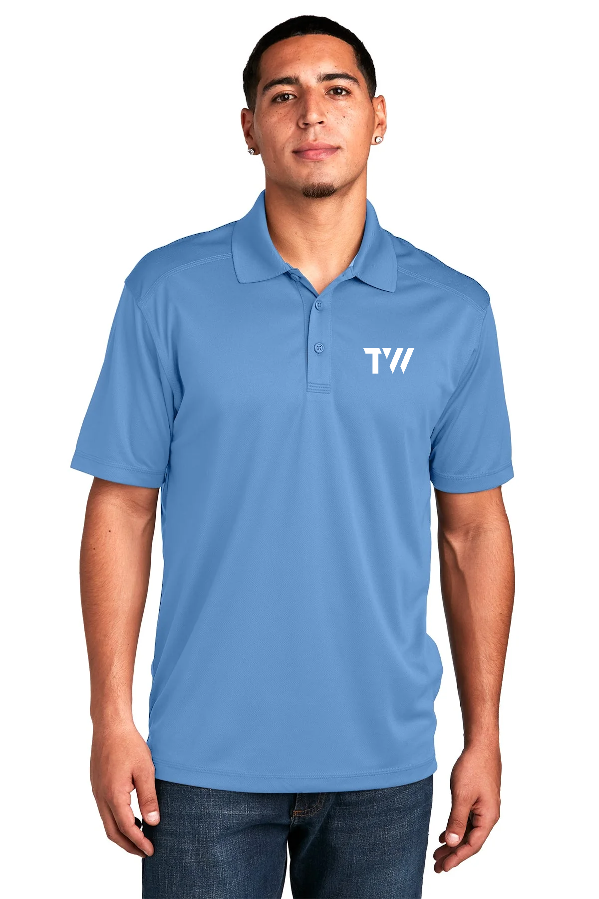 Sport-Tek PosiCharge Custom Micro-Mesh Polos, Carolina Blue [TW Constructors]