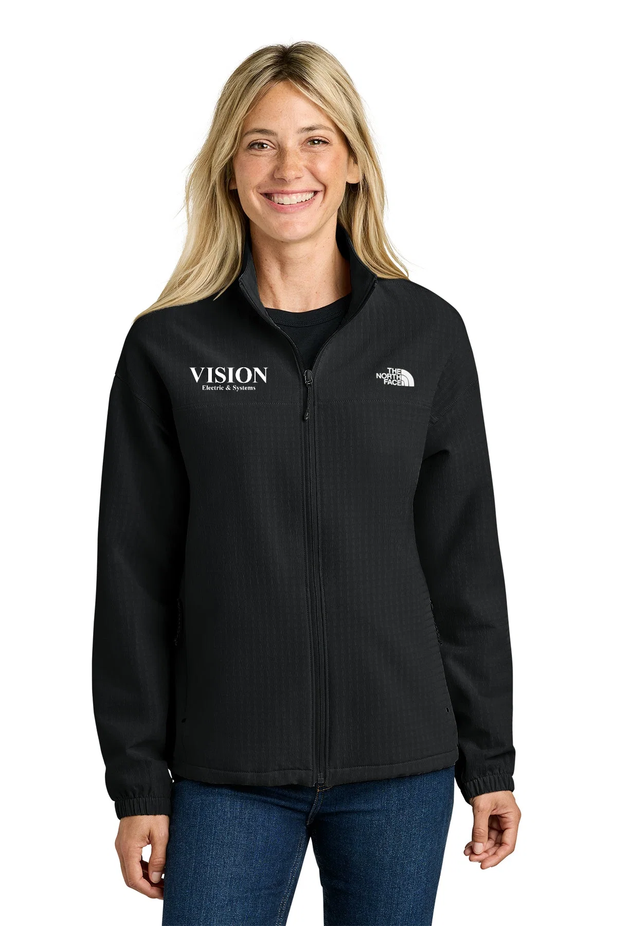 The North Face Womens Mountain Horizon Custom Jackets, TNF Black [Vision Electric and Systems]