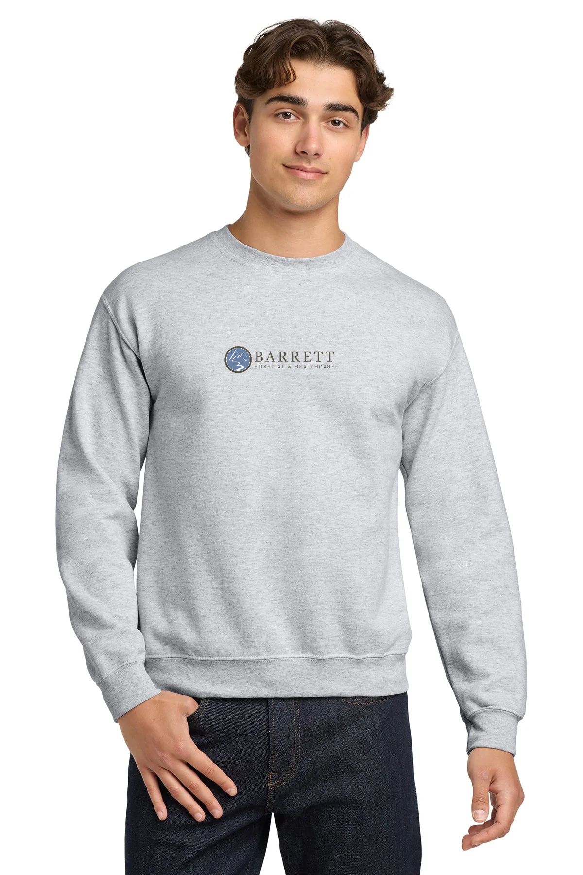 Gildan Heavy Blend Crewneck Sweatshirt Ash [Barrett Hospital and Healthcare]
