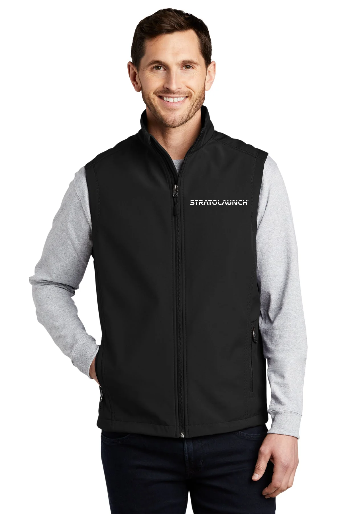 Port Authority Core Soft Shell Custom Vests, Black [Stratolaunch]