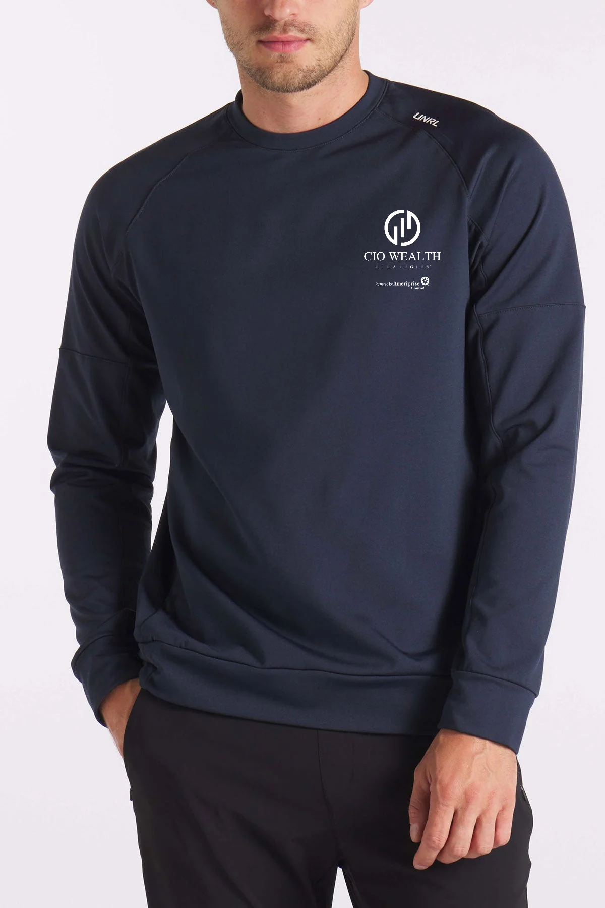 UNRL Crossover Custom Crewnecks, Navy [CIO Wealth Strategies]