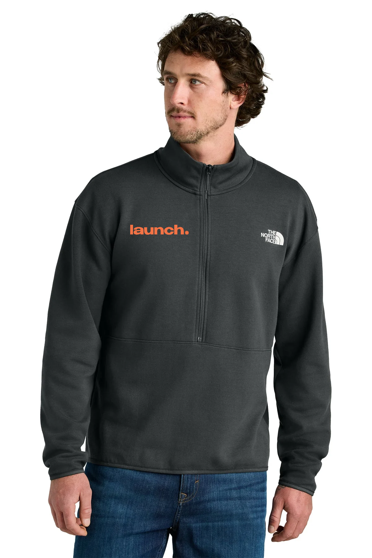 The North Face Double-Knit 1/2-Zip Custom Fleece, Asphalt Grey [Launch]