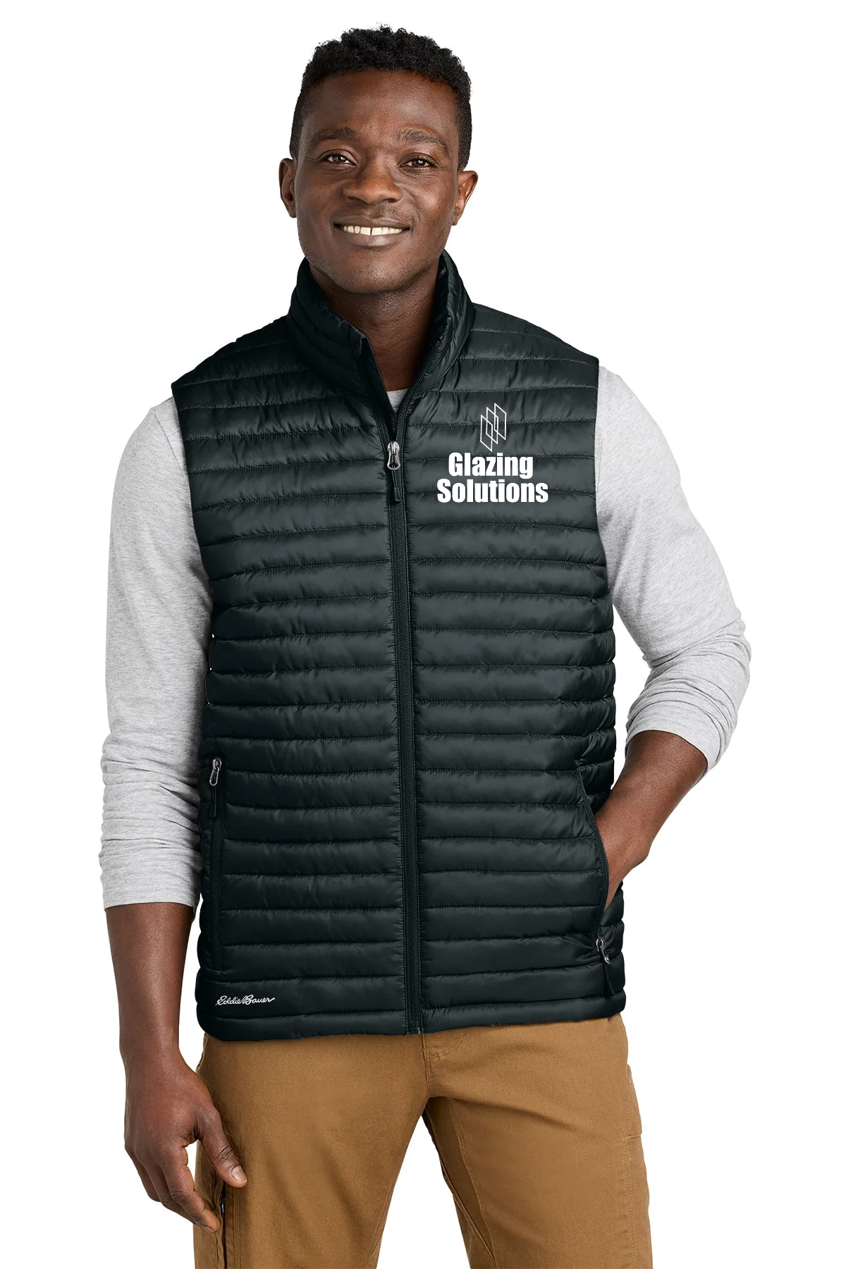 Eddie Bauer Packable Quilted Vest, Black [Glazing Solutions]