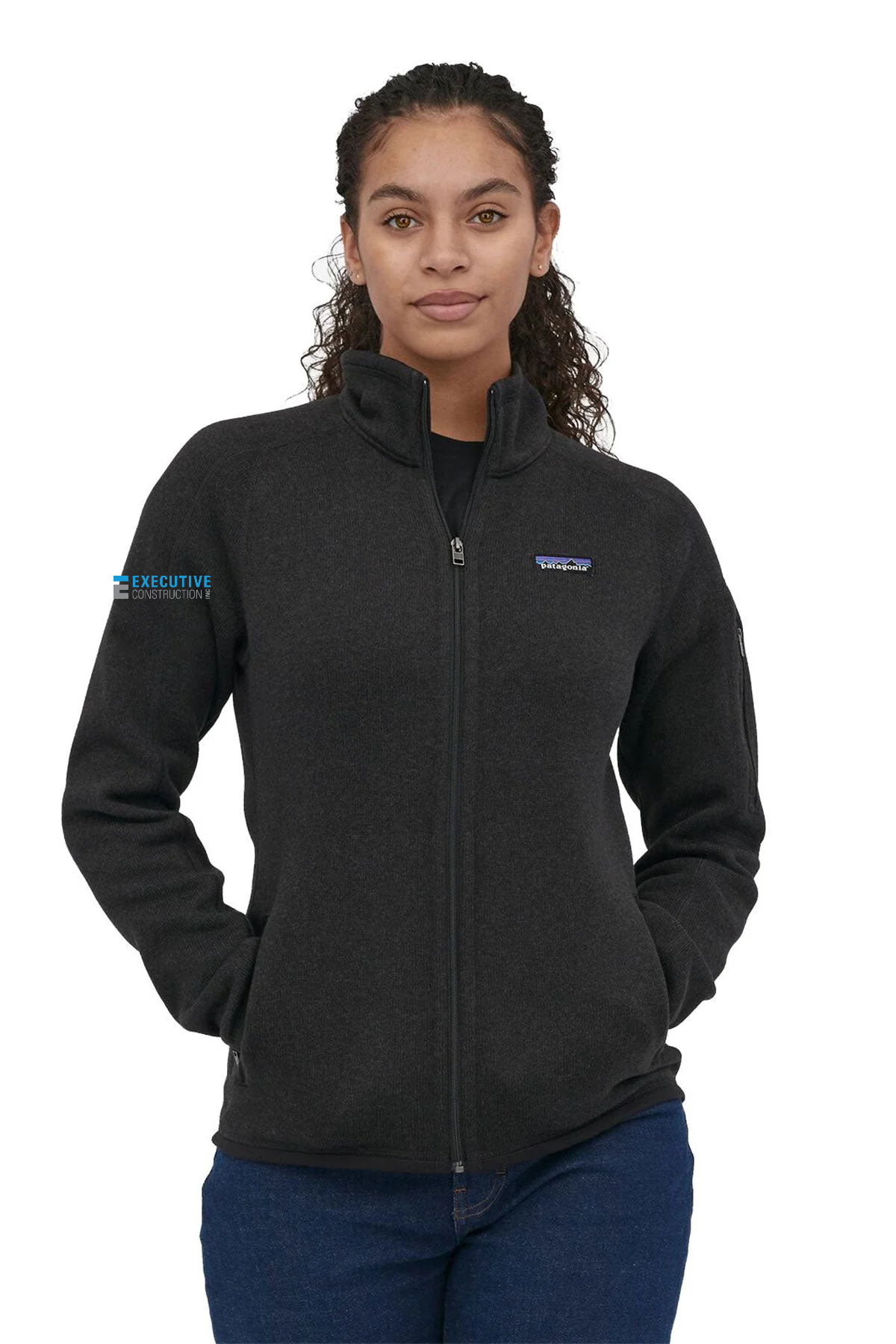 Patagonia Womens Better Sweater Fleece Custom Jackets, Black [Executive Construction]