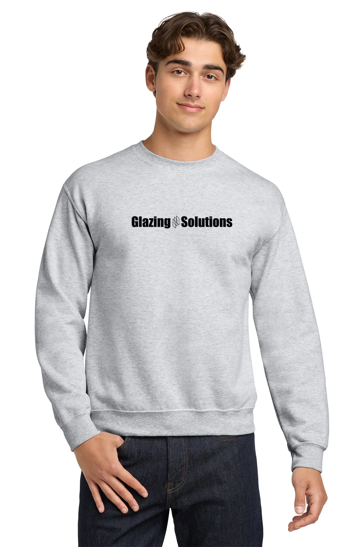 Gildan Heavy Blend Crewneck Sweatshirt Ash [Glazing Solutions]