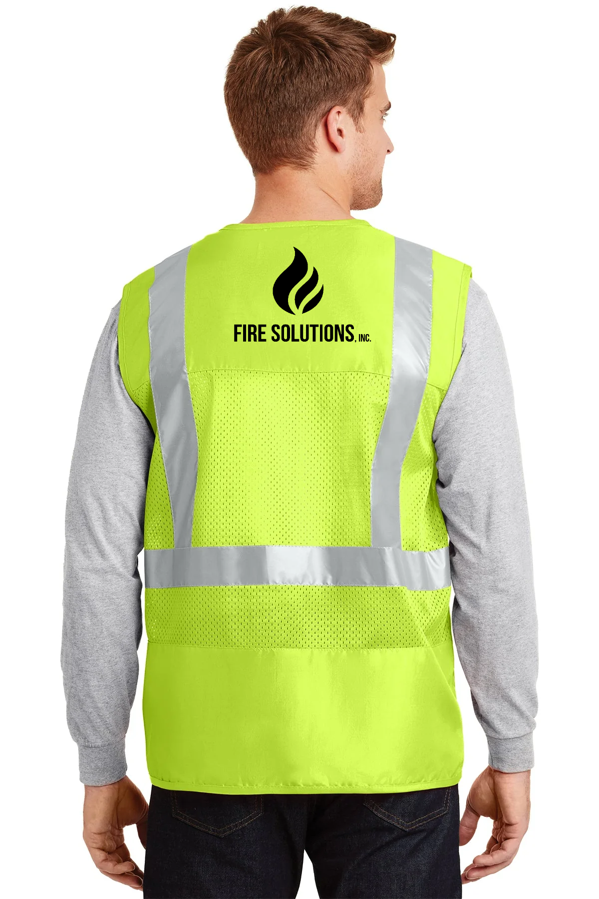 CornerStone ANSI 107 Mesh Back Safety Vest, Safety Yellow [Fire Solutions]