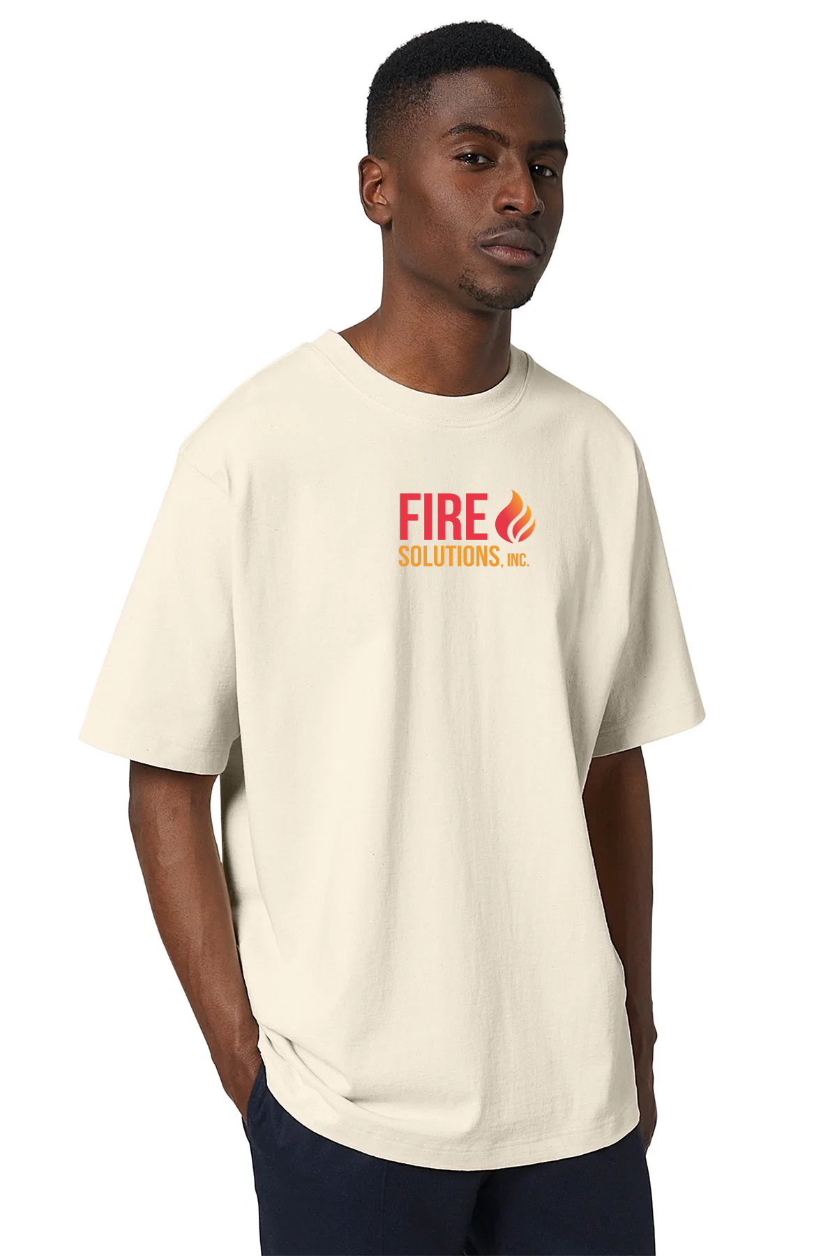 Stanley Stella Unisex Freestyler Heavyweight Custom Tee's, Natural Raw [Fire Solutions]