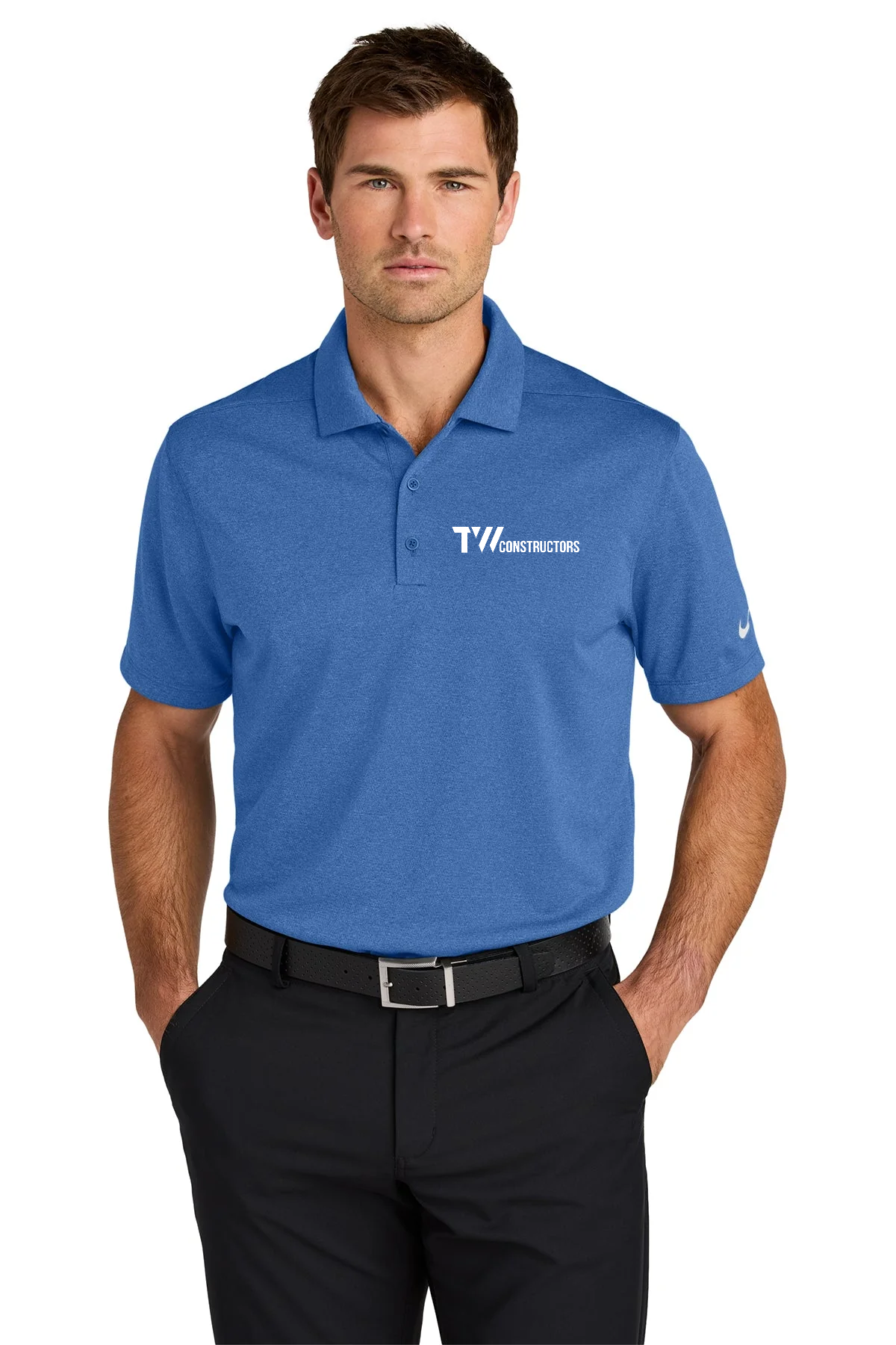 Nike Dri-FIT Smooth Heather Polo, Game Royal Heather [TW Constructors]