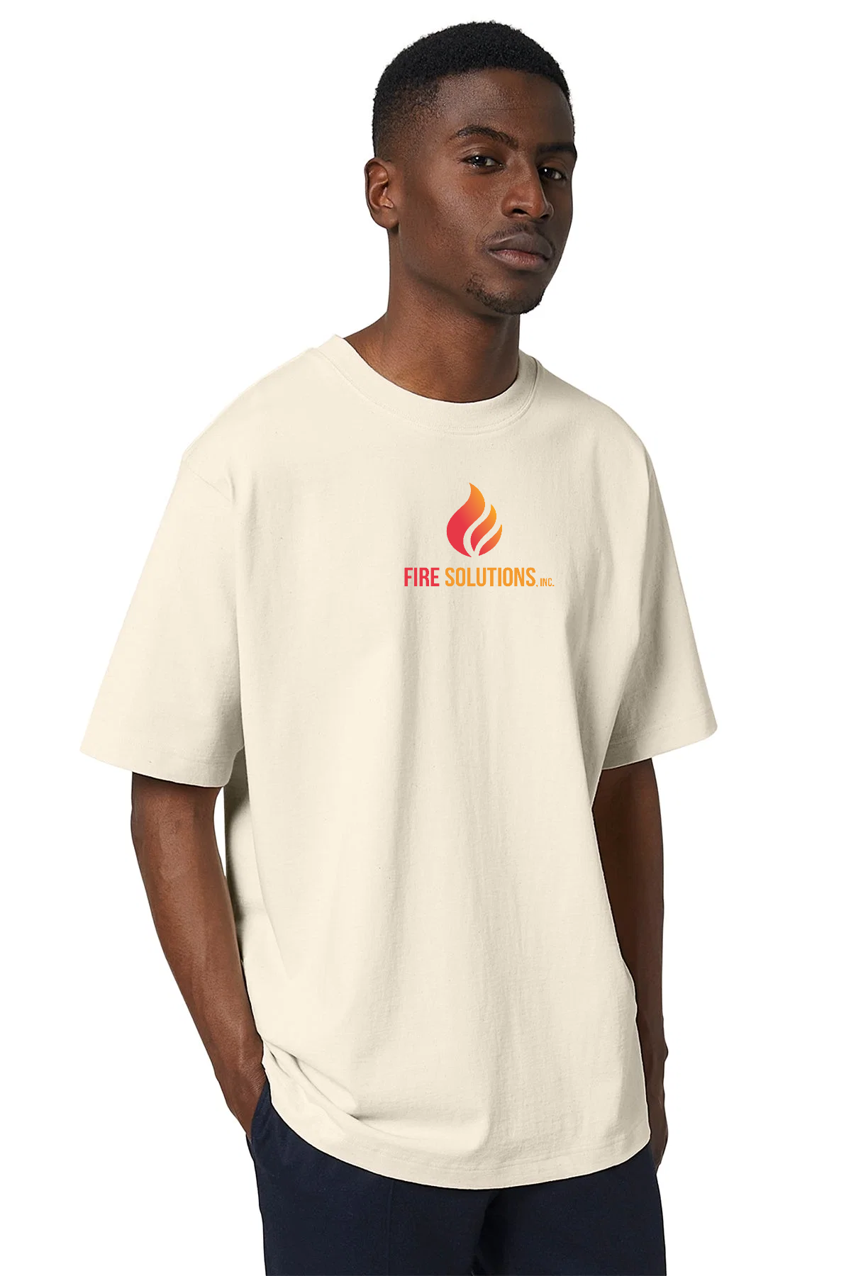 Stanley Stella Unisex Freestyler Heavyweight Custom Tee's, Natural Raw [Fire Solutions]