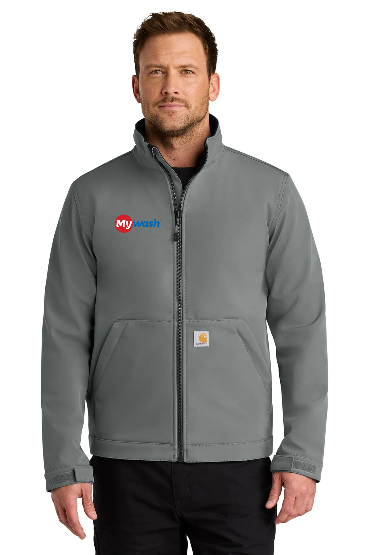 Carhartt Rain Defender Soft Shell Custom Jackets, Steel [MyWash Car Wash]