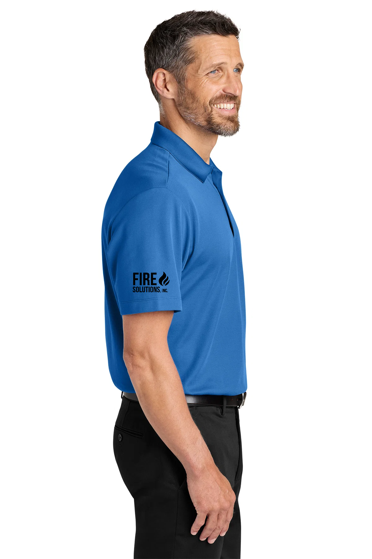 Port Authority Plaited Pique Polo, Strong Blue [Fire Solutions]