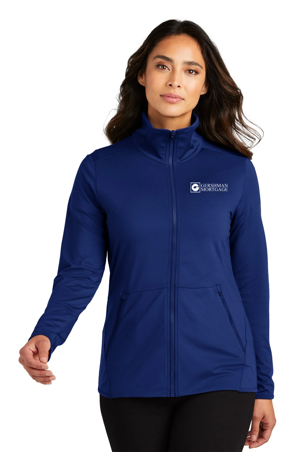Port Authority Womens Accord Stretch Fleece Custom Full-Zips, Royal [Gershman Mortgage]