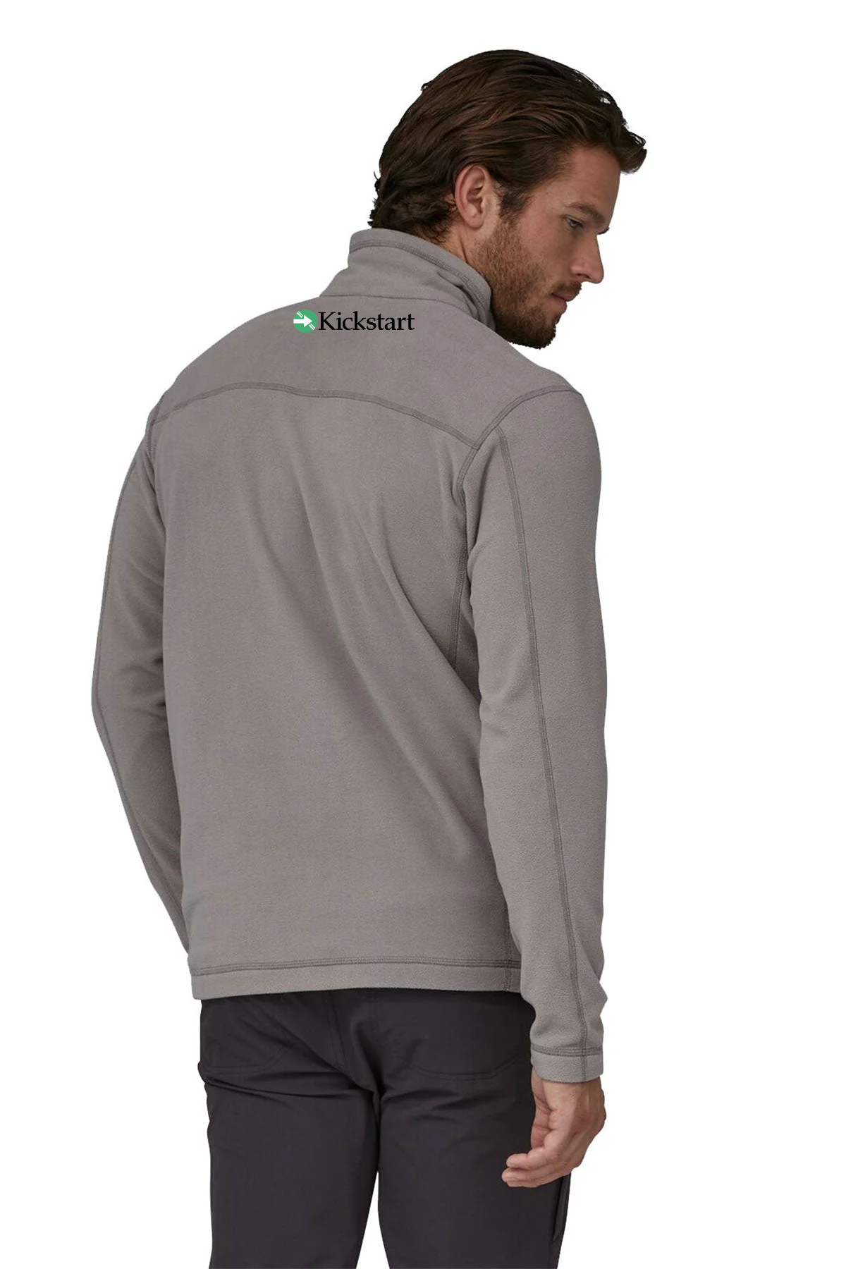 Patagonia Mens Micro D Custom Fleece Pullovers, Feather Grey [Georgia Kickstart]