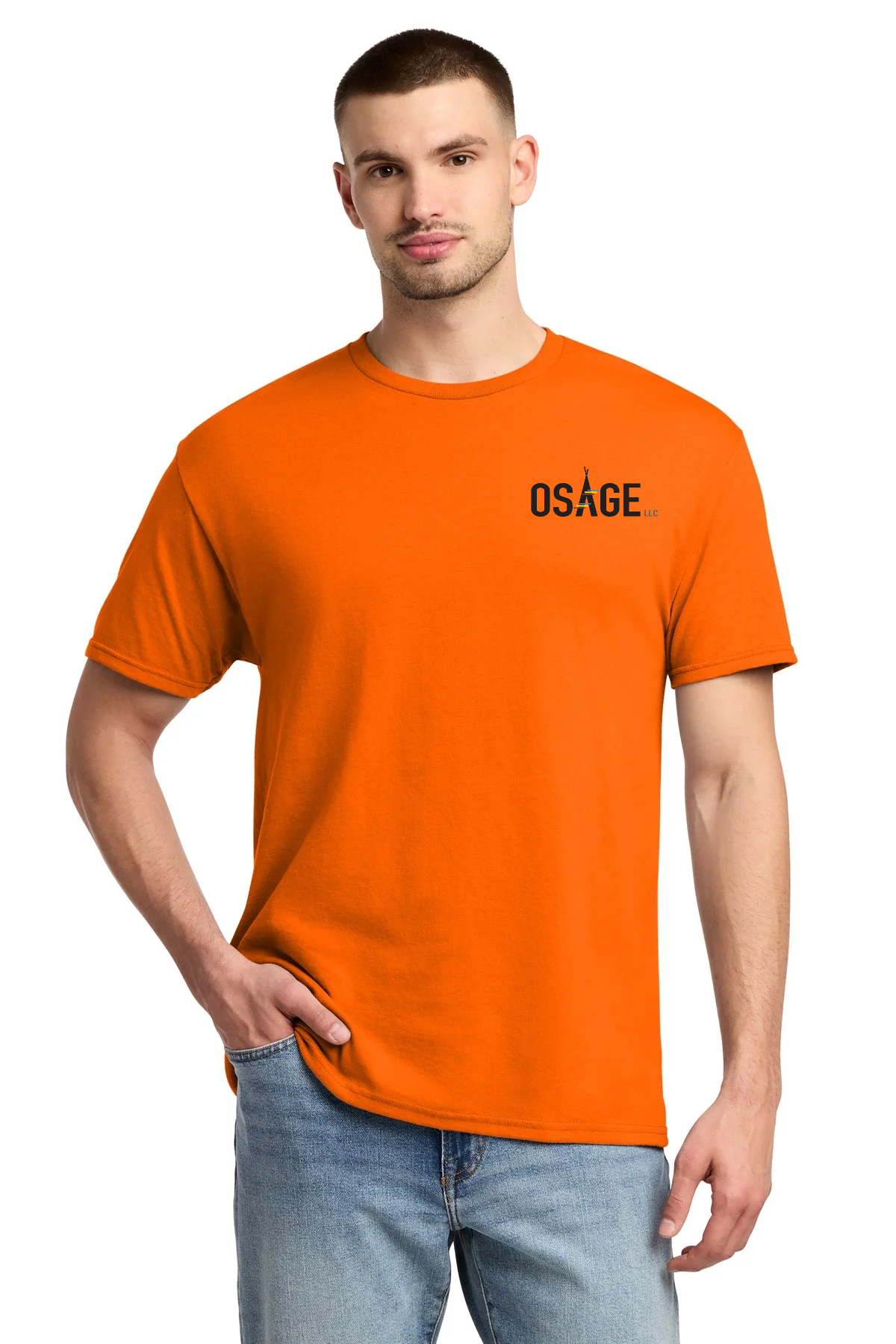 Jerzees Dri-Power Active 50/50 Cotton/Poly T-Shirt 29M Safety Orange [Osage LLC]