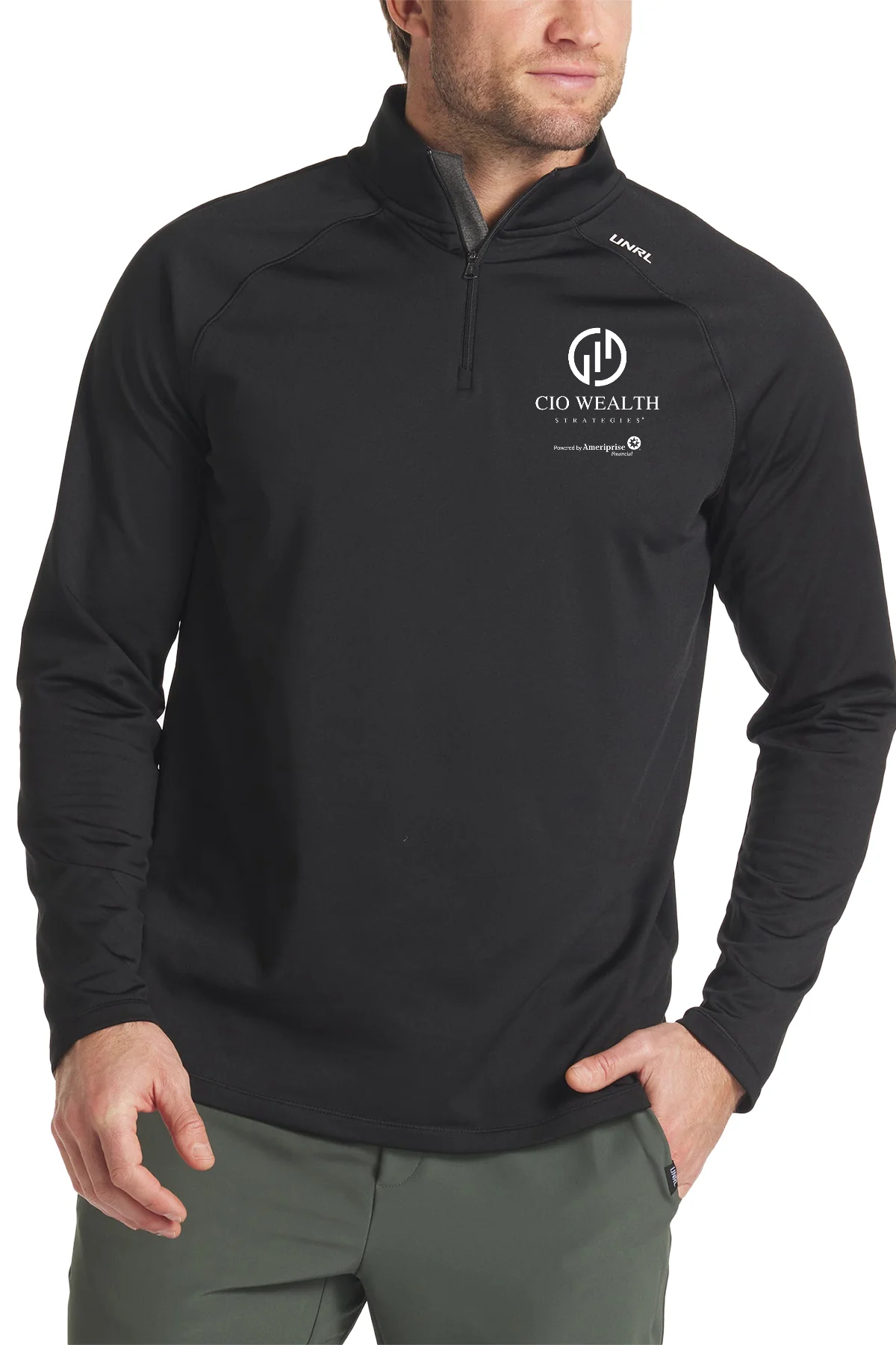 UNRL Interlock Custom Quarter Zips, Black [CIO Wealth Strategies]