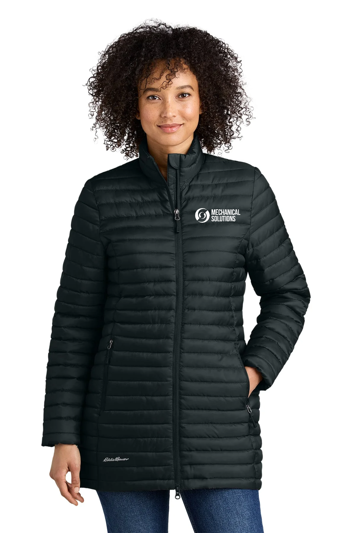 Eddie Bauer Womens Packable Quilted Custom Full-Zips, Black [Mechanical Solutions]