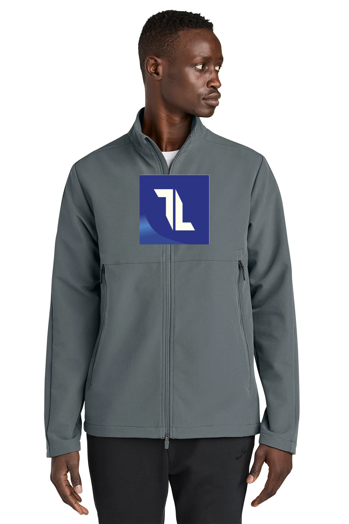 Nike Full-Zip Custom Soft Shell Jackets, Dark Grey [Tetralogicx]