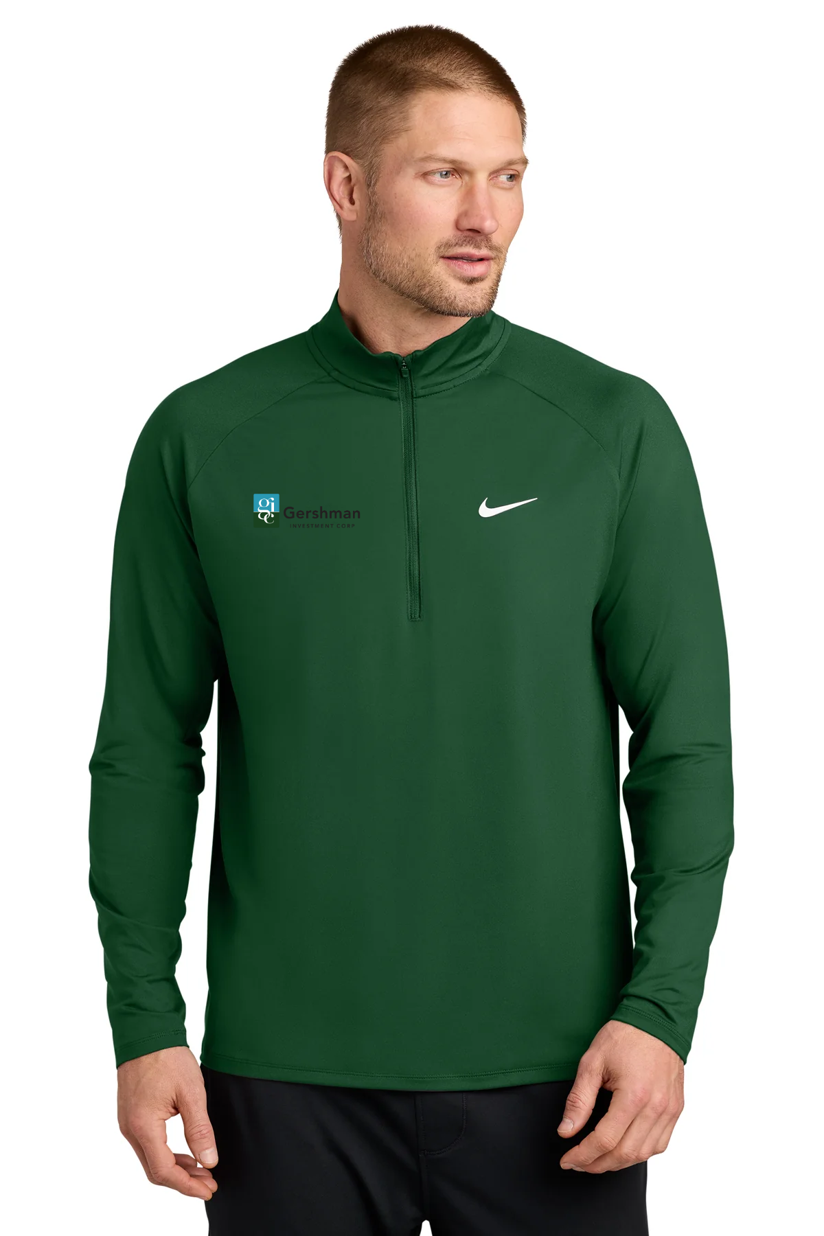 Nike Dri-FIT Custom Stride 1/2-Zips, Dark Green [Gershman Investment Corp.]