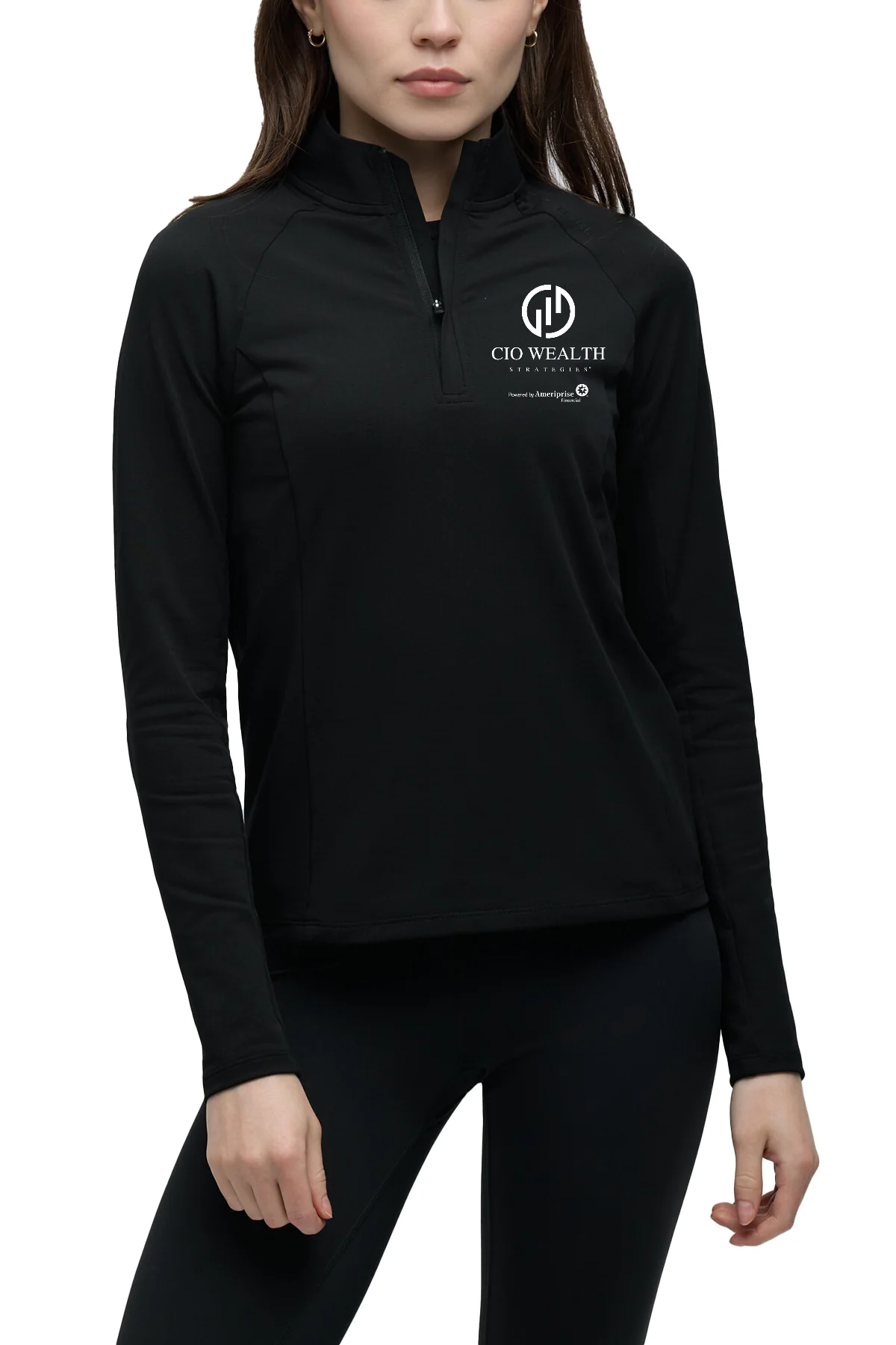 UNRL Women's Highlands Custom Quarter Zips, Black [CIO Wealth Strategies]