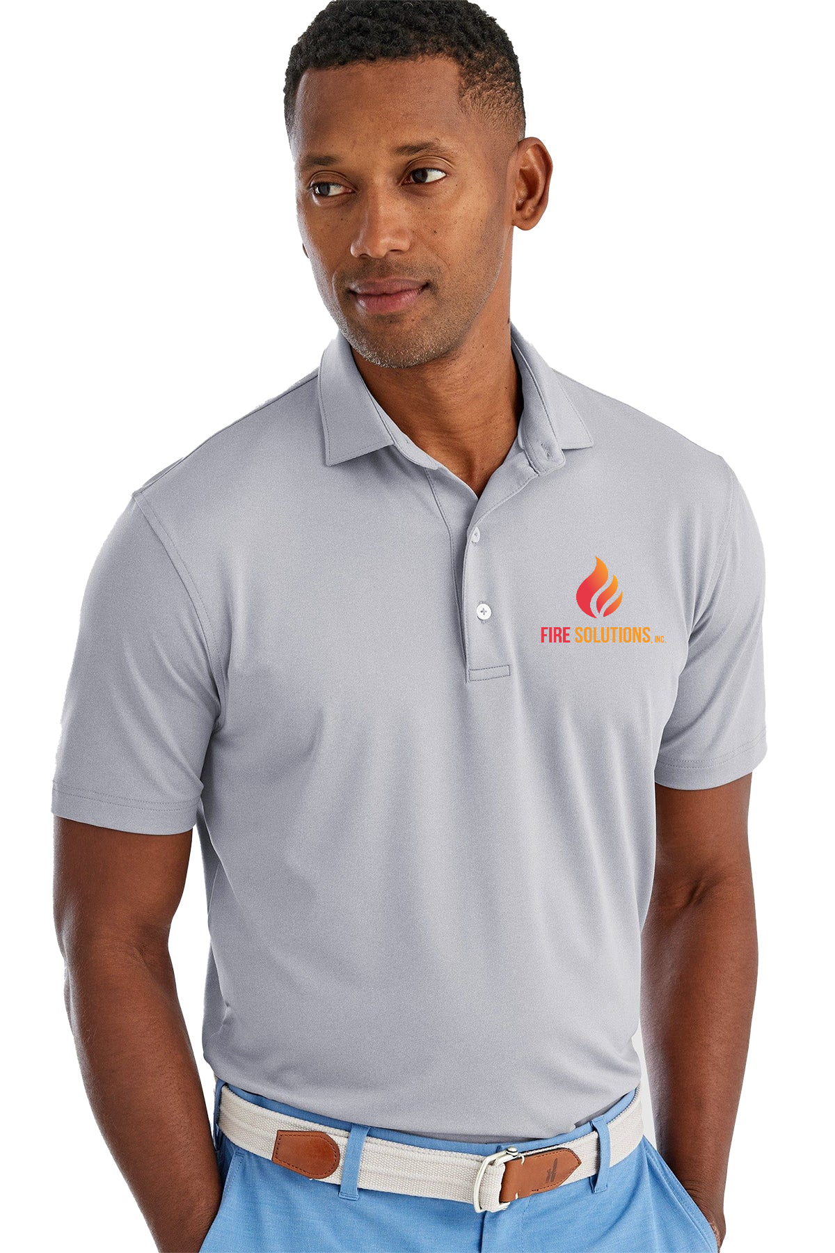 Johnnie-O Birdie Custom Polos, Seal [Fire Solutions]