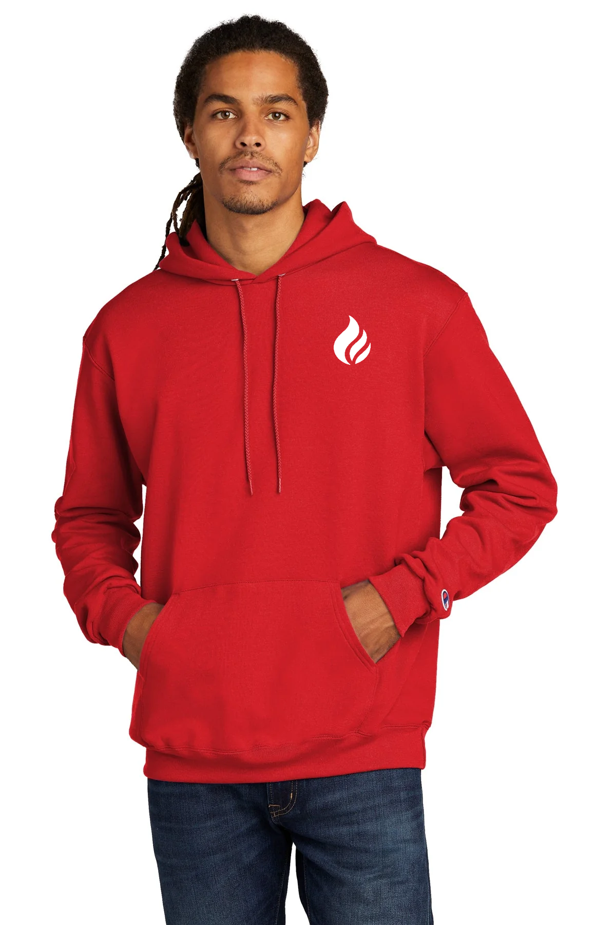 Champion Eco Fleece Pullover Hoodie, Scarlet [Fire Solutions]