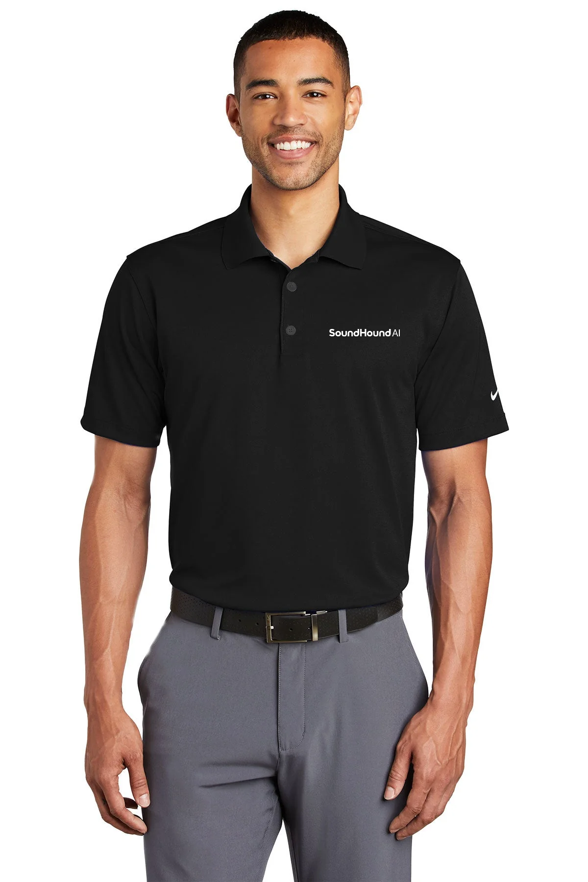 Nike Tech Basic Dri-FIT Custom Polos, Black [Soundhound AI]