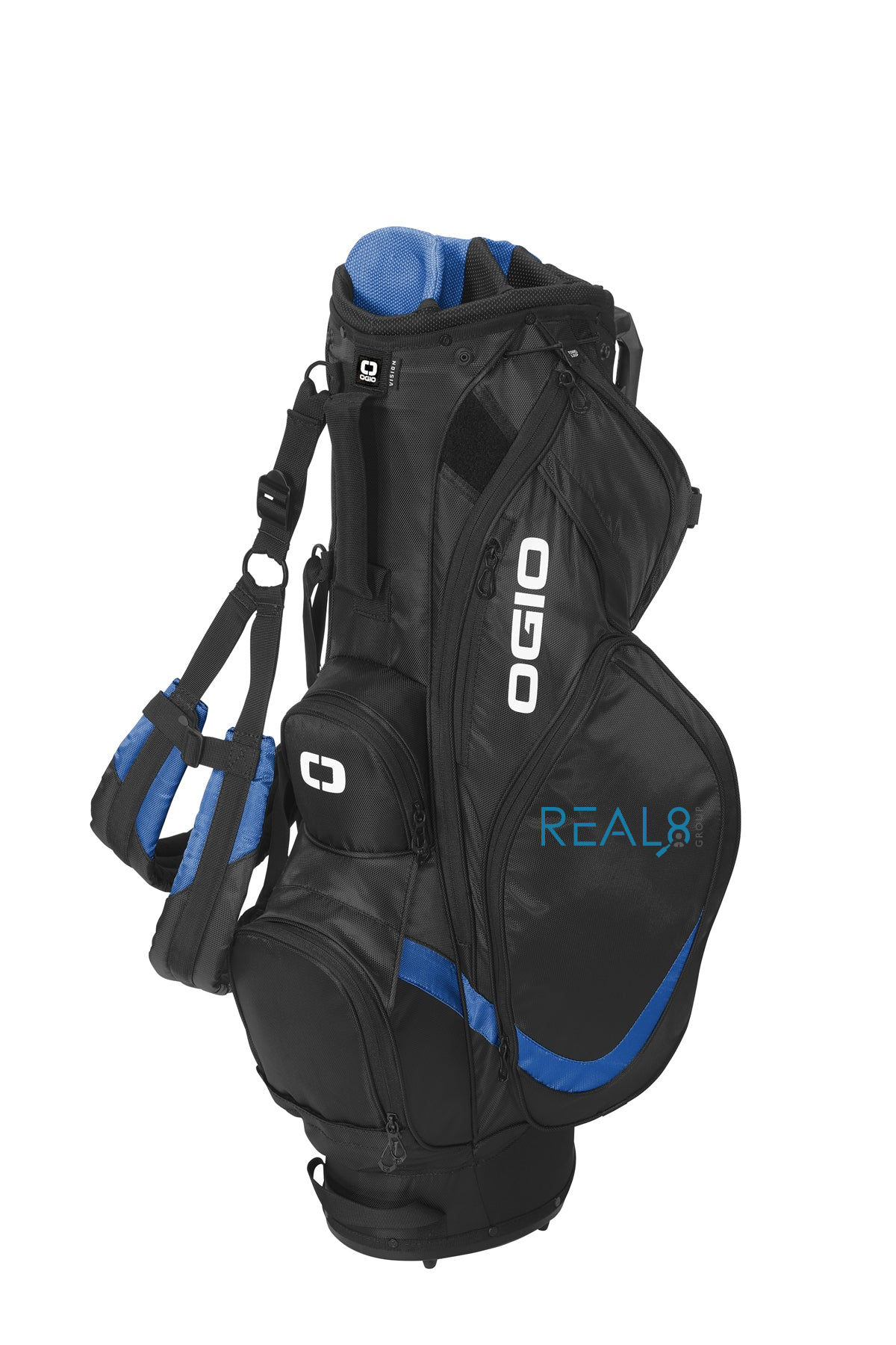 OGIO Vision 20 Custom Golf Bags, Black/ Royal [Real8 Group]