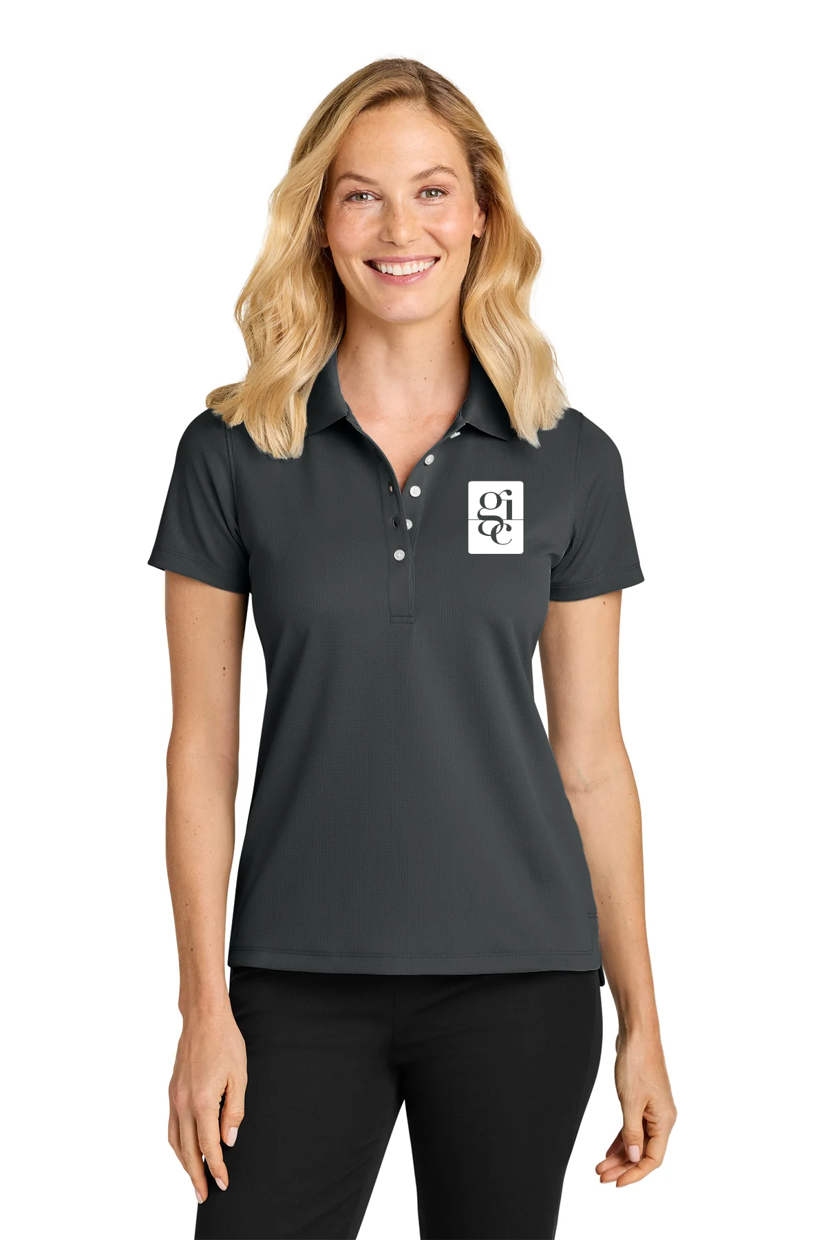 Port Authority Womens Dry Zone Stain-Release Grid Polo, Seal Grey [Gershman Investment Corp.]