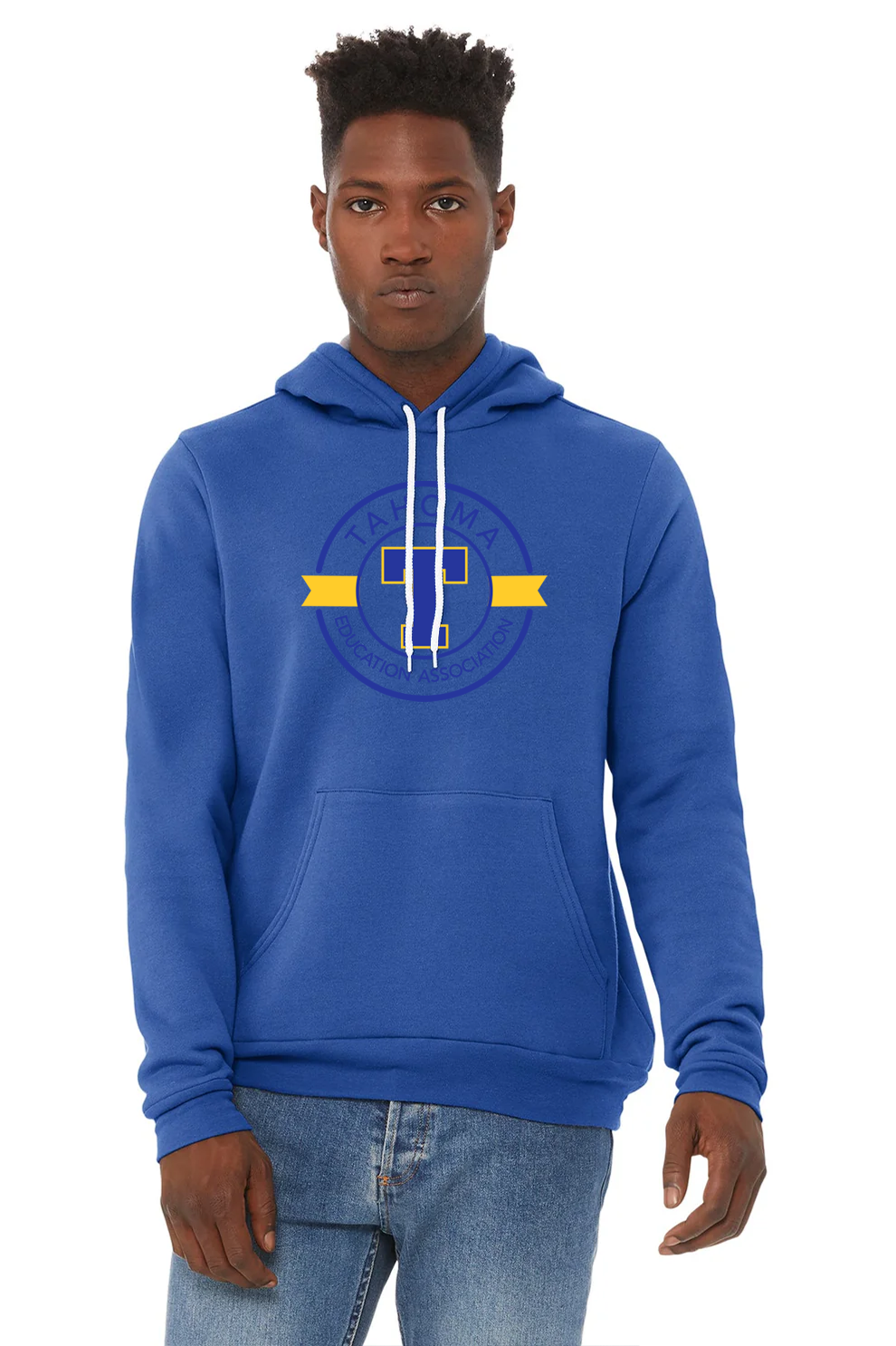 Bella Canvas Unisex Sponge Fleece Hoodie, True Royal [Tahoma Education Association]