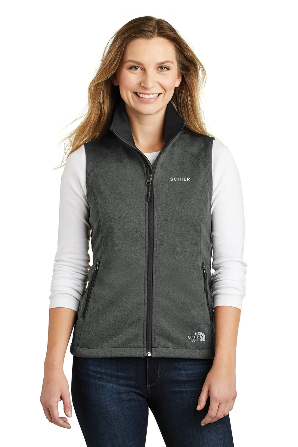 North Face Ladies Ridgewall Soft Shell Vest, TNF Dark Grey Heather [Schier]